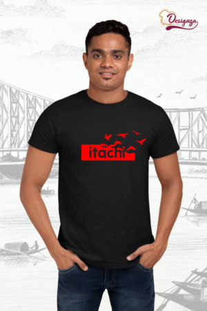 Bio-Wash Cotton T-Shirt with Itachi Print – Premium Anime Merchandise