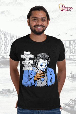 Unisex Bio-Wash Cotton Black T-Shirt with Anime Design